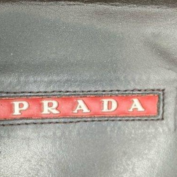 Prada Men\'s D1645 Brown Leather Round Toe Slip On Loafers main image 4